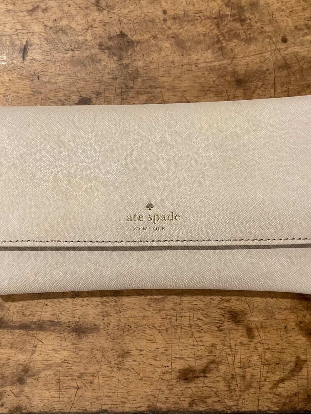 Kate Spade Cream Saffiano Leather Wallet Organizer